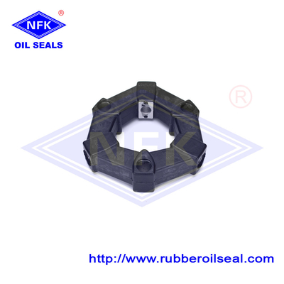 Black 16AS Rubber Coupling Spider Universal Joint Coupling Assembly For Komatsu Excavator