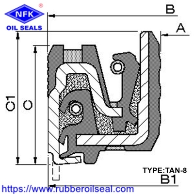 Wheel hub oil seal TAN TAN-4 TAN-6 TAN-8 TAN-9 TANY Hydraulic High Pressure Skeleton Shaft Oil Seal Cassette Seal