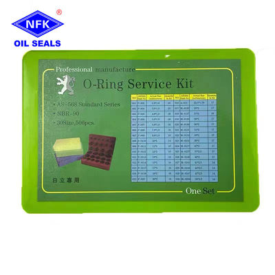 AS 568 Standard Series 506 Pieces Green Color Box O-Ring  Control Valve Seal Kit O Ring Kit Repair Kit