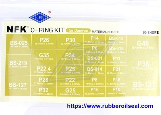 Nbr Fkm Silicon Rubber O Ring Seal Kit box High Temperature Resistance