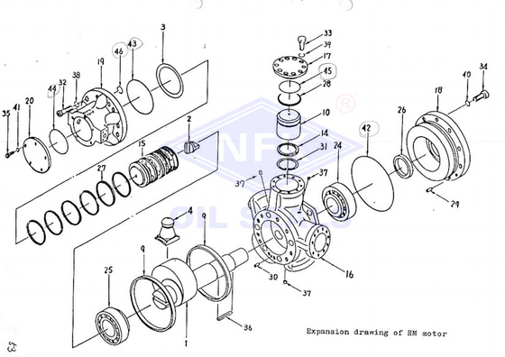 RMC350A-L-22Y Marine Oil Seals Hydraulic Motor O - Sealing Ring O - Ring Set