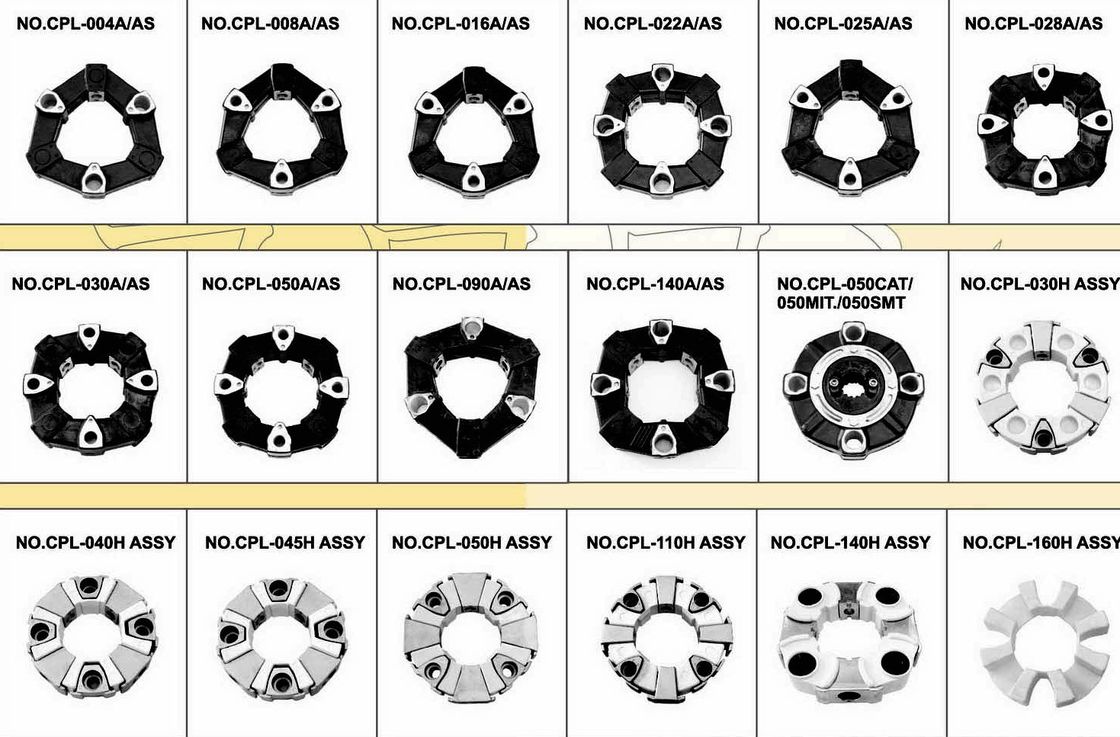 Rubber Motor Coupling Spider Excavator Coupling Type 50AS With