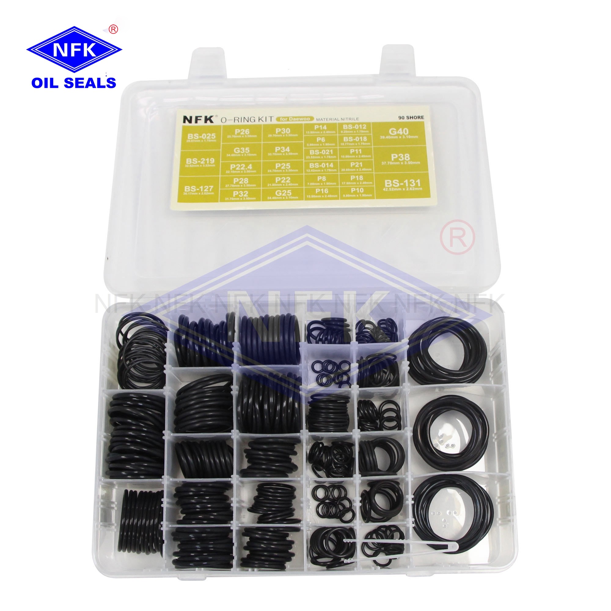 Standard Black Fixed Eye Rubber Seal Ring Box Metric Daewoo High