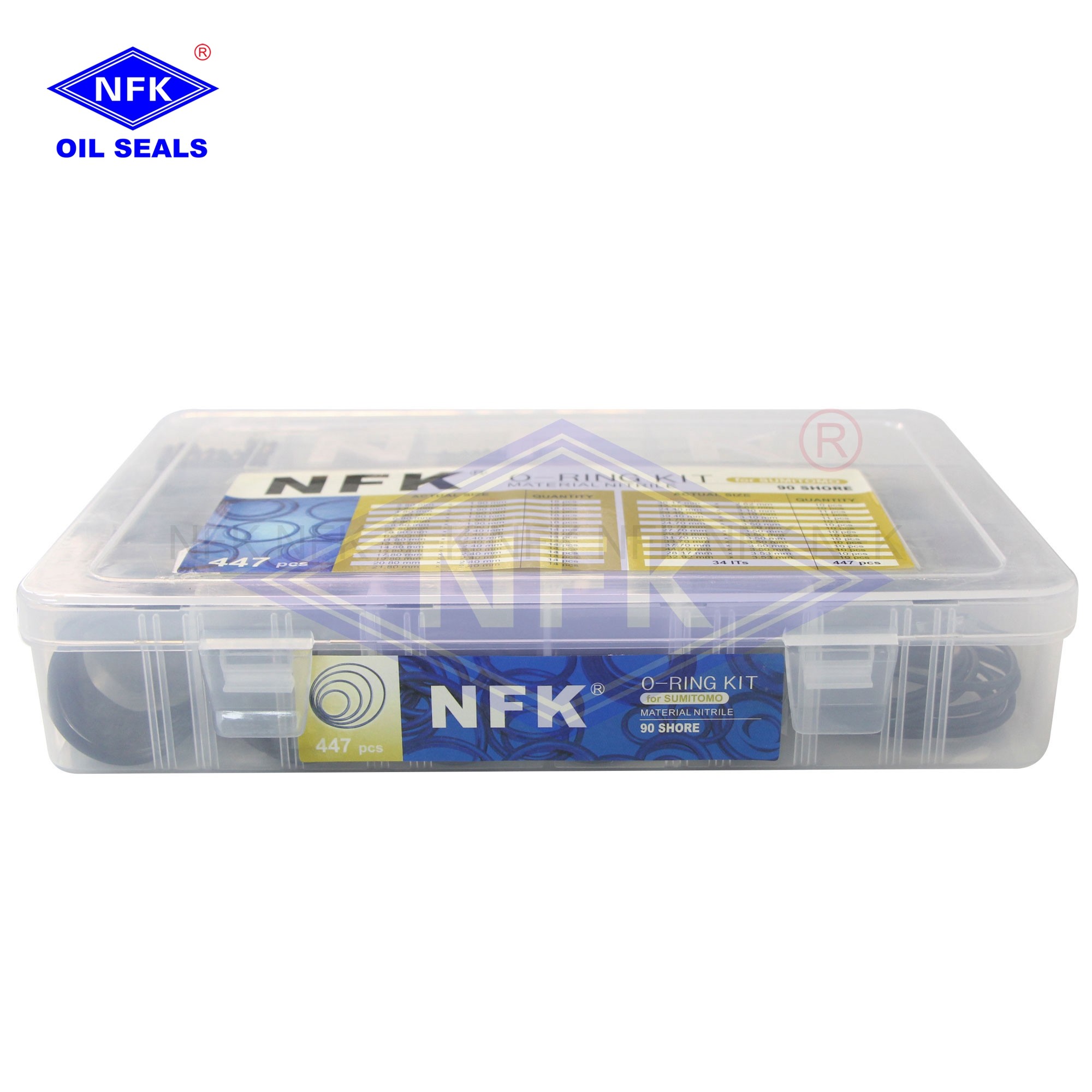 90 Durometer FKM Assorted O Ring Set Hydraulic Seal Kits Wear Resistance