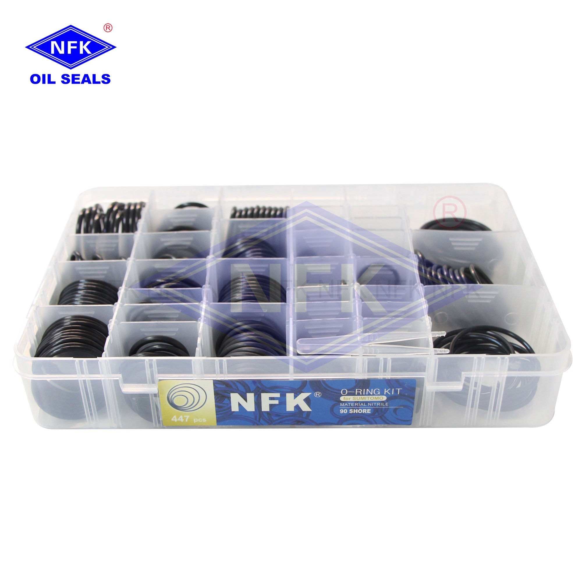 90 Durometer FKM Assorted O Ring Set Hydraulic Seal Kits Wear Resistance