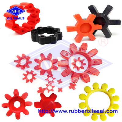 Pu Rubber Flexible Elastic Spiders Coupling Plum Shaft Couplings For Jaw Bush Shaft Coupler