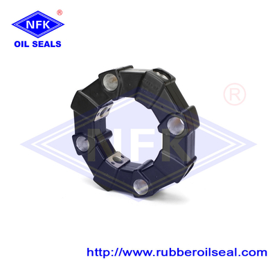 High Speed Black 28A Universal Flexible Rubber Coupling Assembly For Motors