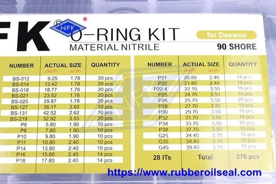 90 Durometer Daewoo O Ring Kit Wear Resistance