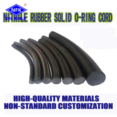 Round Elastic Solid Nitrile Rubber O Ring Strip Black Pressure Resistance 2mm 3mm 4mm 6mm 8mm 10mm