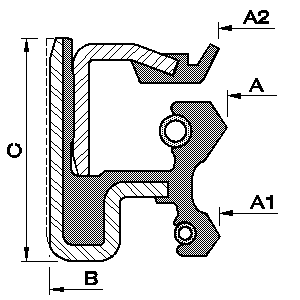 Durable Rubber Oil Seal Oil Resistant 6D95 Engine Crankshaft Rear AW9063-EO