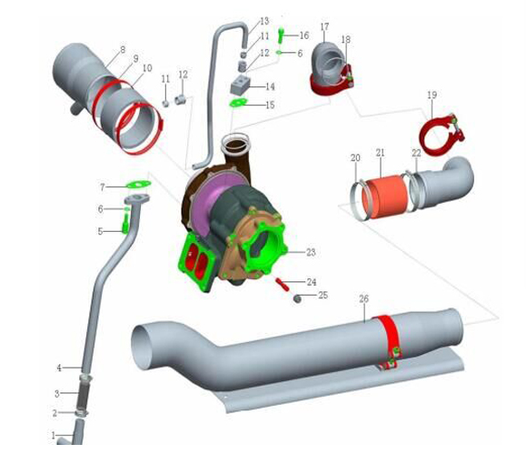 KOBELCO SK200-3 Engine Turbo Charger , Diesel Turbocharger Excavator Accessories