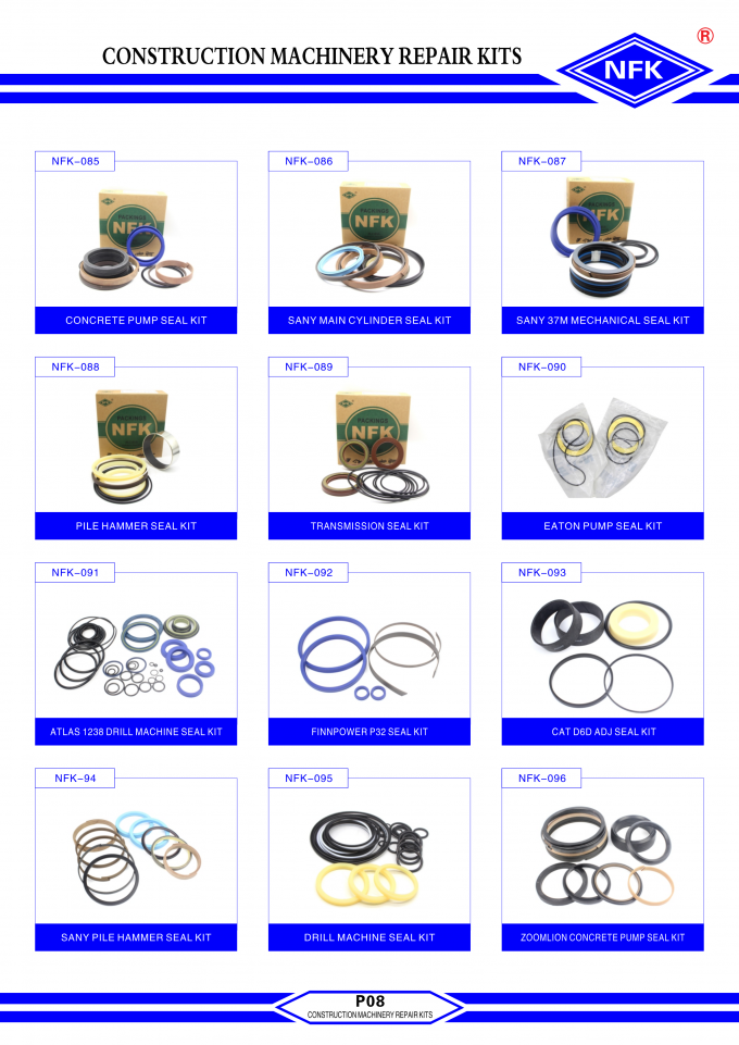 ZOOMLION 37m 43m 47m 53m Mechanical Seal Kit For Truck Mounted Concrete Pump