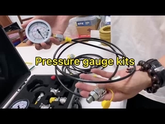 Excavator Hydraulic Pressure Test Gauge Kit With Stainless Steel Case